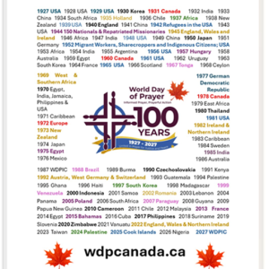 World Day of Prayer 2027 100th Anniversary Tea Towel